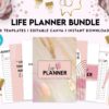 Life Planner Bundle, life organizer, adhd planner, productivity planner, Canva Editable Templates 8,5×11 inch, KDP interior