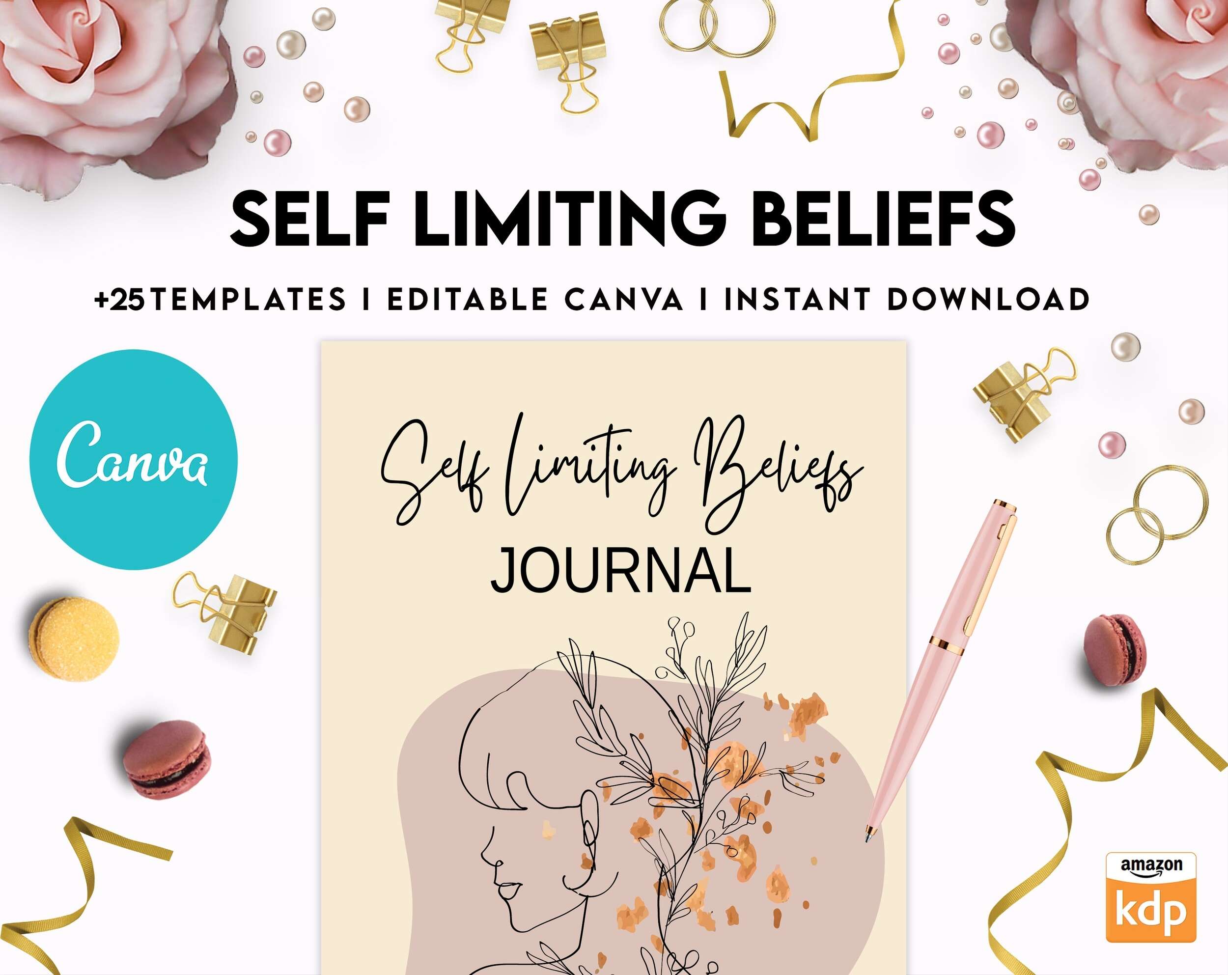 Self Limiting Beliefs, boundaries, self esteem, self confidence Canva Editable Templates 8,5×11 inch, KDP interior Self Limiting Beliefs, boundaries, self esteem, self confidence Canva Editable Templates 8,5×11 inch, KDP interior