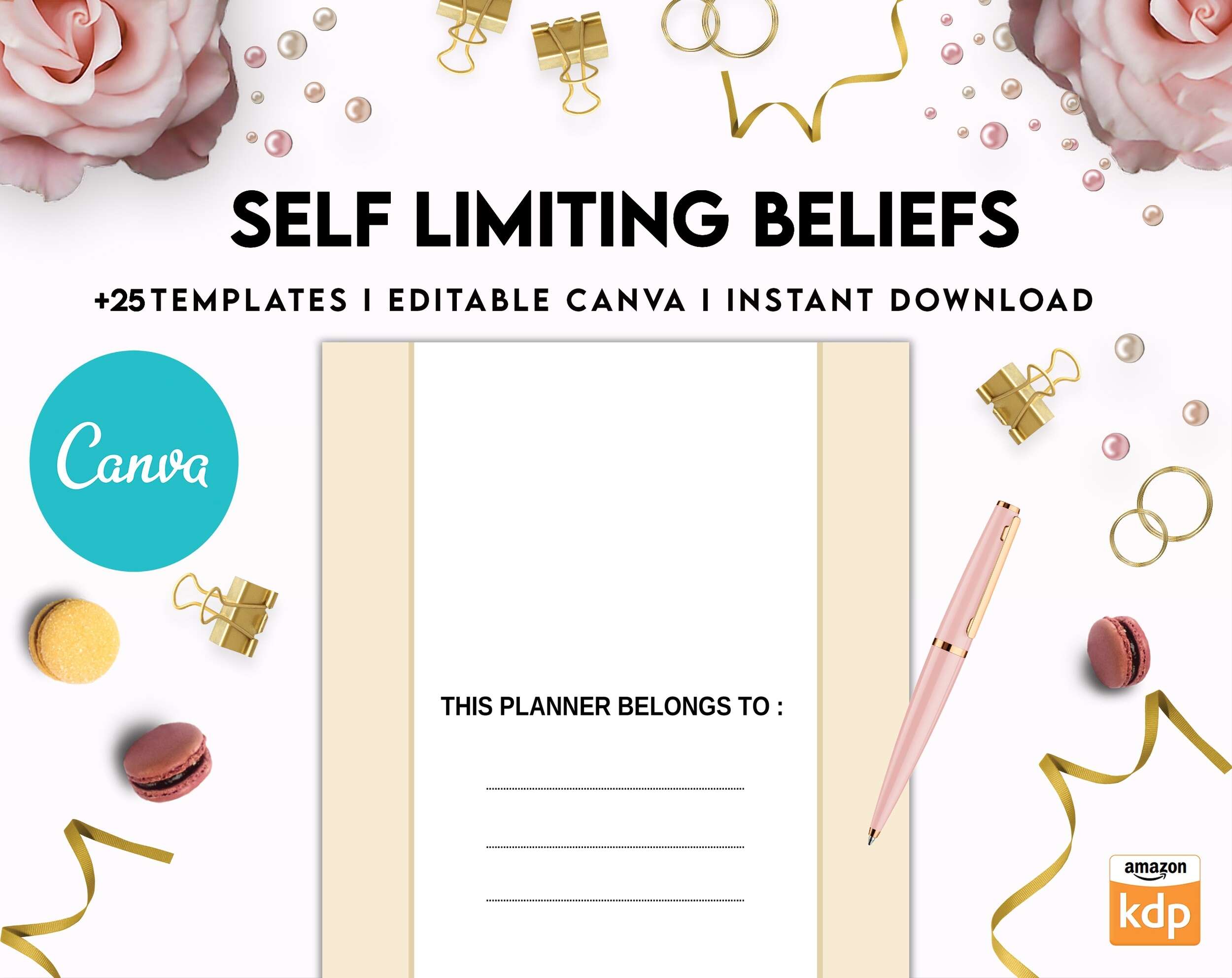Self Limiting Beliefs, boundaries, self esteem, self confidence Canva Editable Templates 8,5×11 inch, KDP interior Self Limiting Beliefs, boundaries, self esteem, self confidence Canva Editable Templates 8,5×11 inch, KDP interior