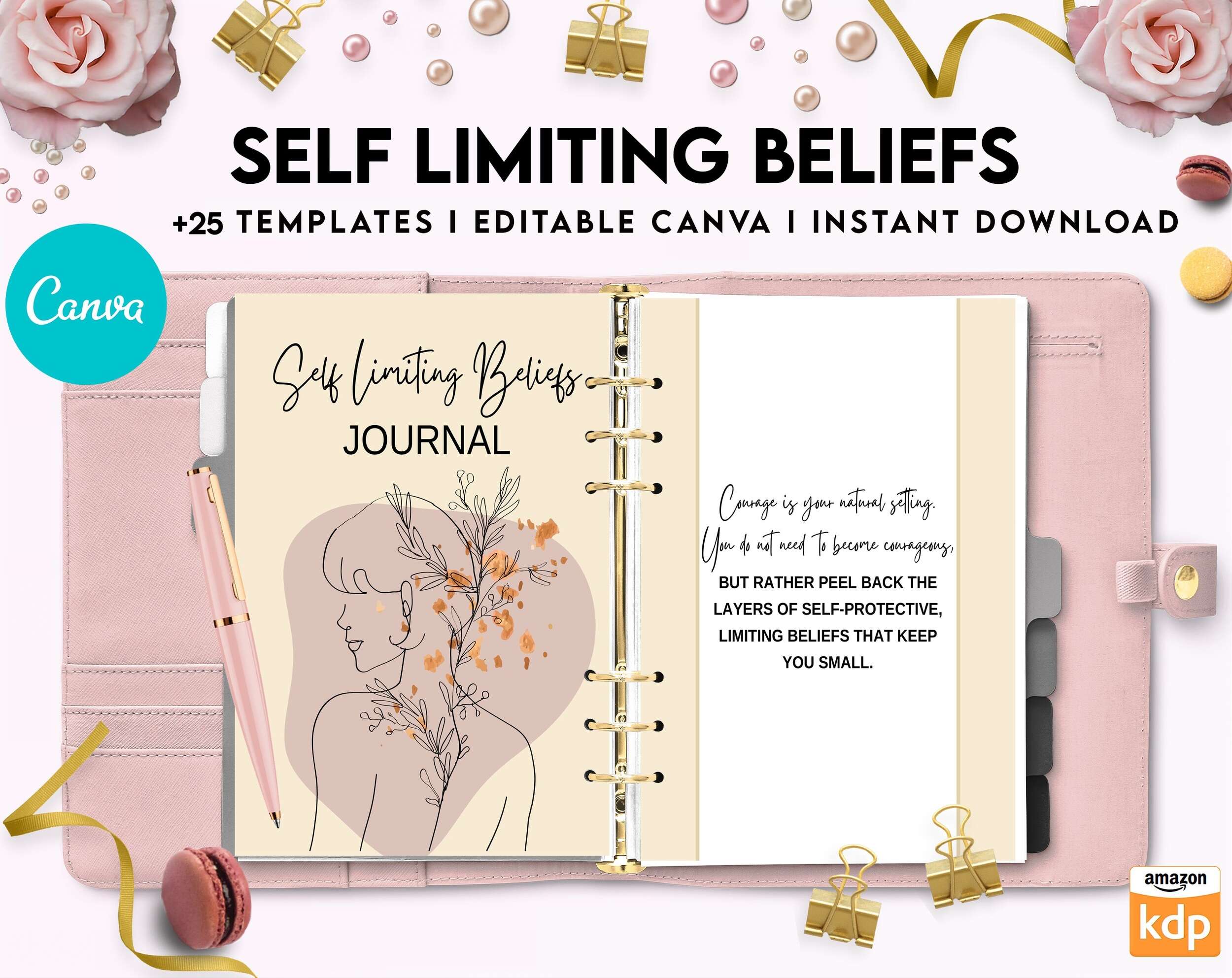 Self Limiting Beliefs, boundaries, self esteem, self confidence Canva Editable Templates 8,5×11 inch, KDP interior Self Limiting Beliefs, boundaries, self esteem, self confidence Canva Editable Templates 8,5×11 inch, KDP interior