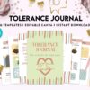 Tolerance Journal, window of tolerance, therapy journal , self discovery, self esteem, Canva Editable Templates 8,5×11 inch, KDP interior