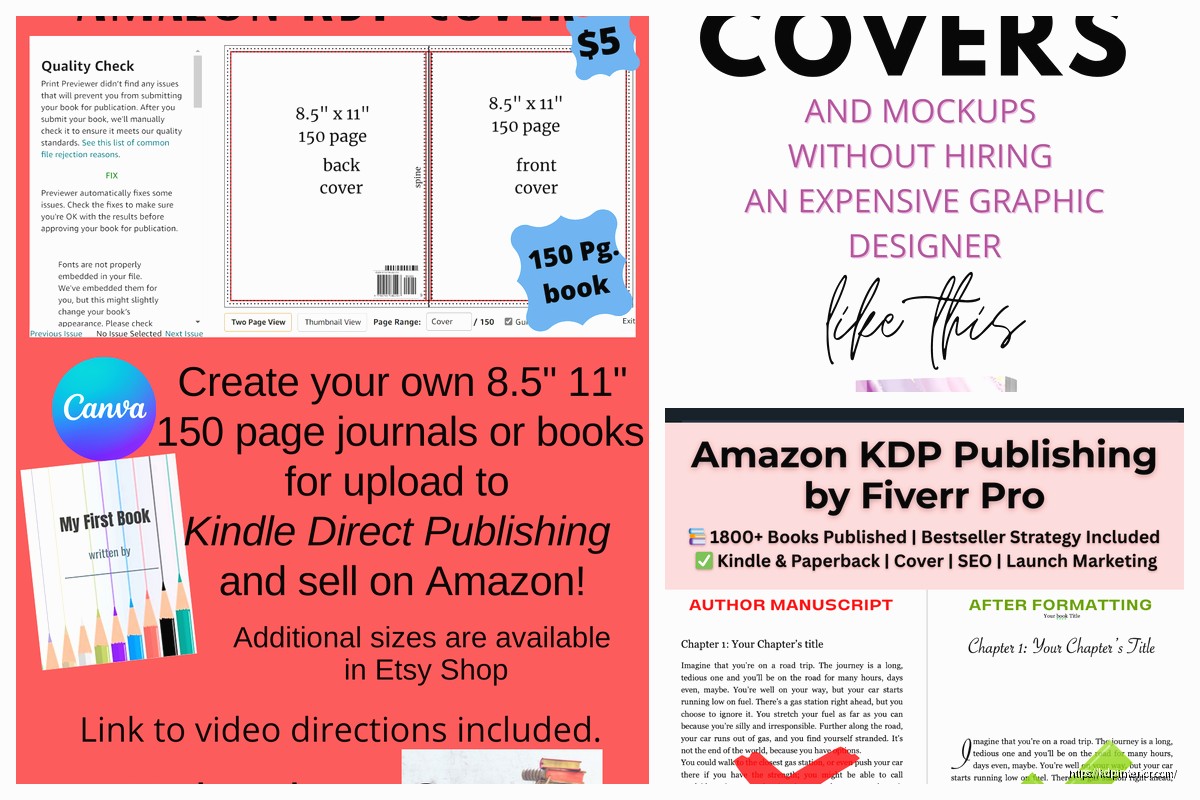 Amazon Kindle Book Cover Template: Ebook Design Specs