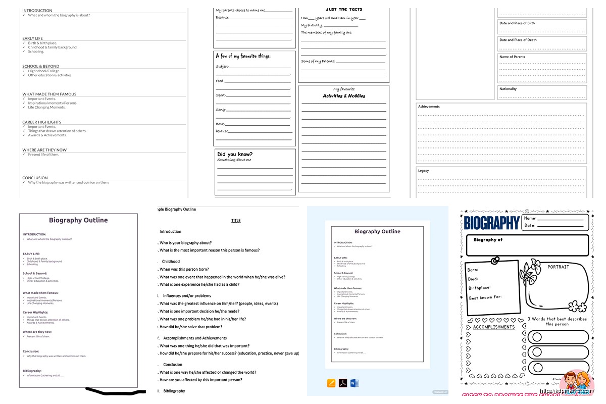 Biography Outline: Life Story Structure