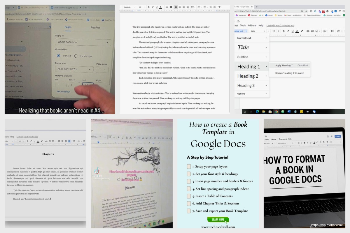 Book Format on Google Docs: Publishing Setup