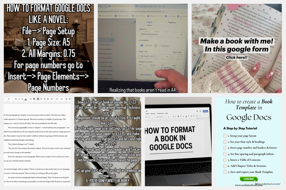 Book Format on Google Docs: Publishing Setup