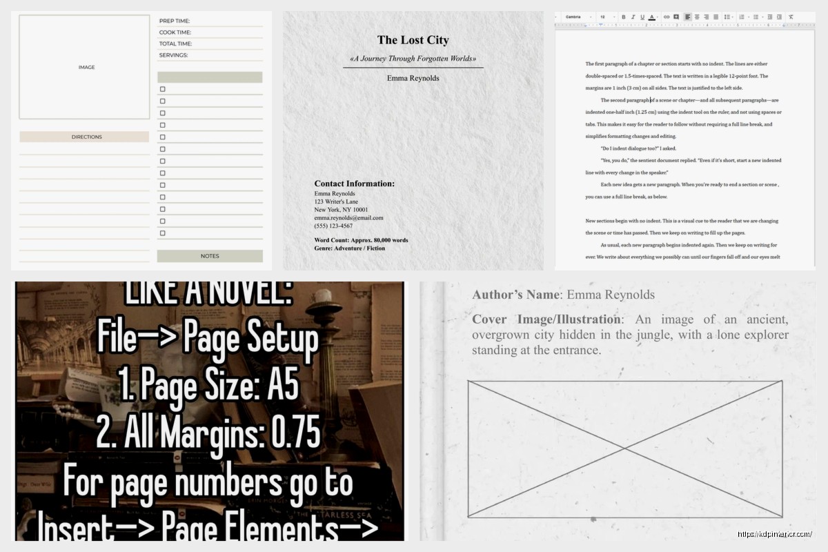 Book Layout Google Docs: Interior Design Setup