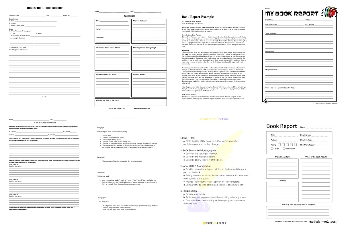 Book Report Format: Academic Writing Standards