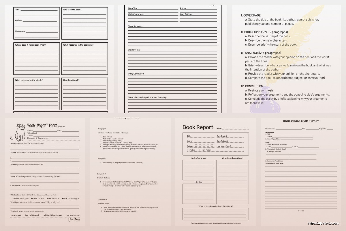 Book Report Format: Academic Writing Standards