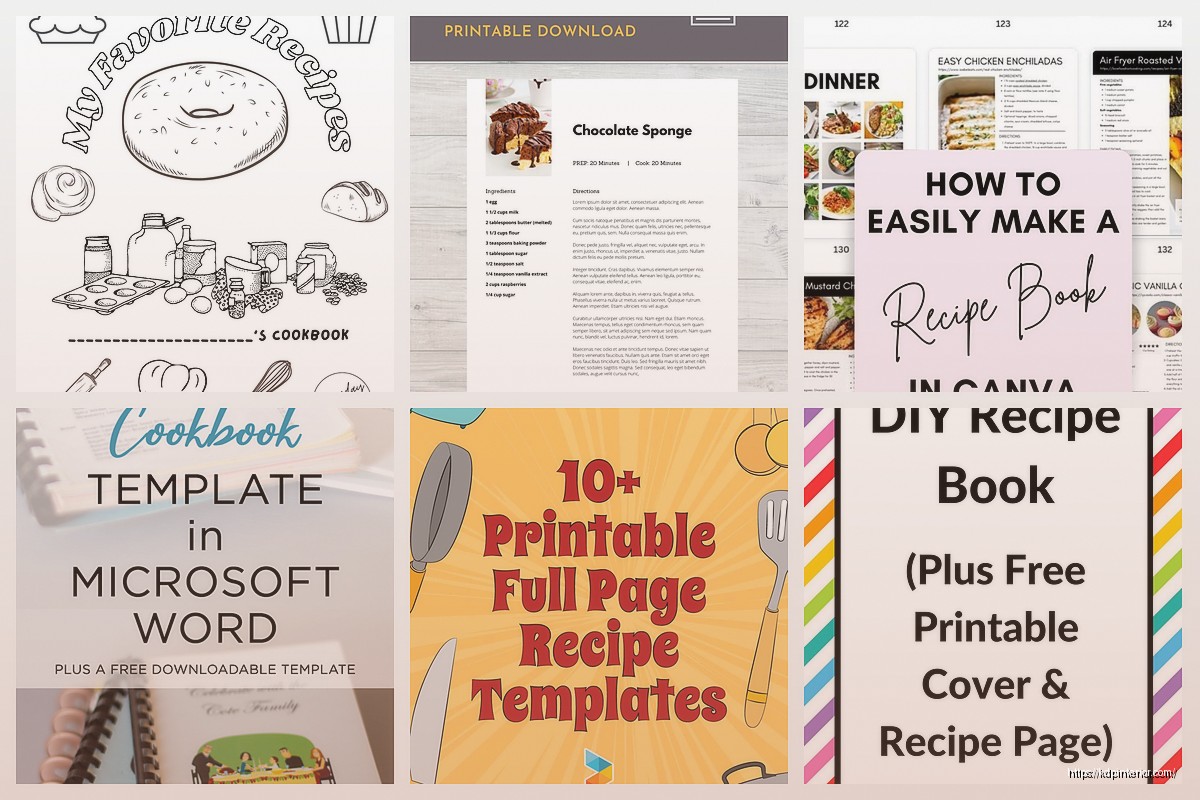 Make Your Own Cookbook Template: Custom Recipe Books