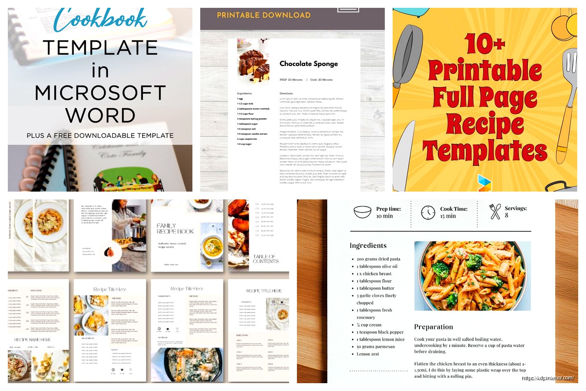 Make Your Own Cookbook Template: Custom Recipe Books