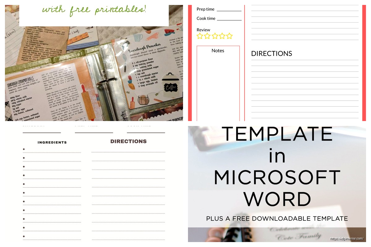 Make Your Own Recipe Book Template: DIY Cookbook