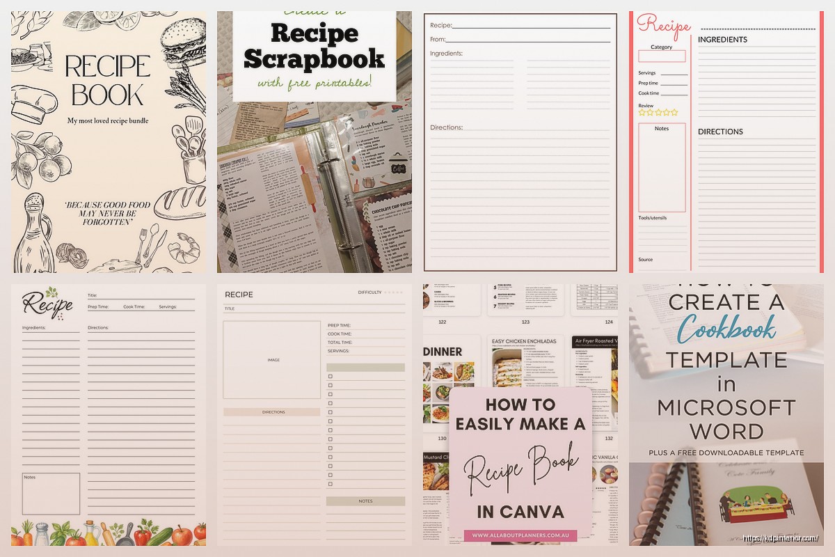 Make Your Own Recipe Book Template: DIY Cookbook