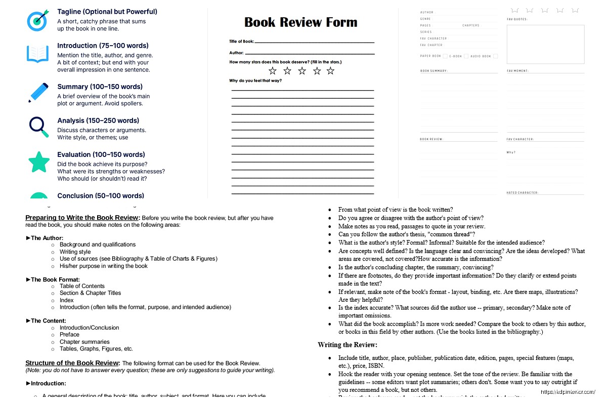 Novel Review Format: Fiction Analysis Guide