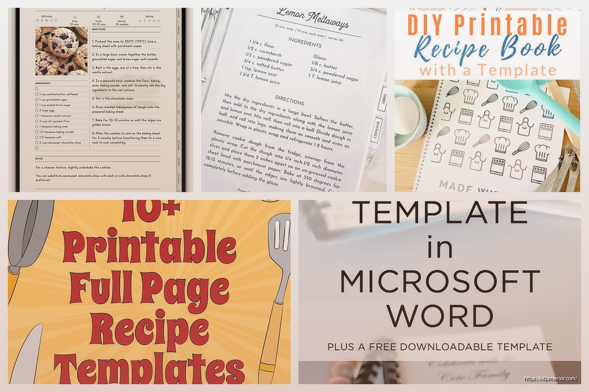 Recipe Book Template: Food Publishing Layout