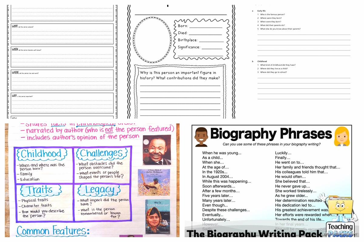 Writing a Biography Template: Life Story Format