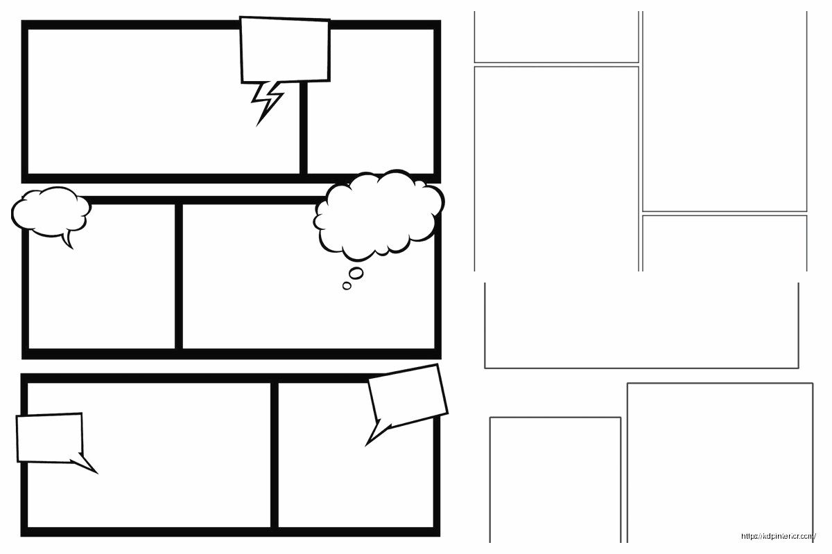 4 Panel Comic Strip Template: Sequential Art Layout