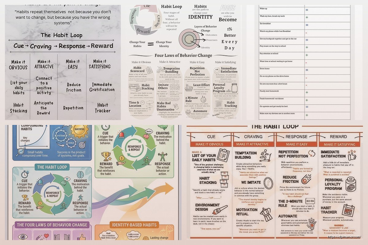 Atomic Habits Templates: Goal Setting Frameworks