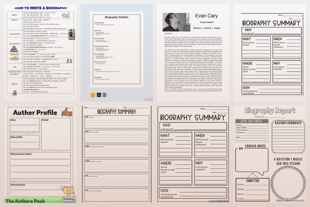 Author Biography Template: Professional Bio Format KDP Interior