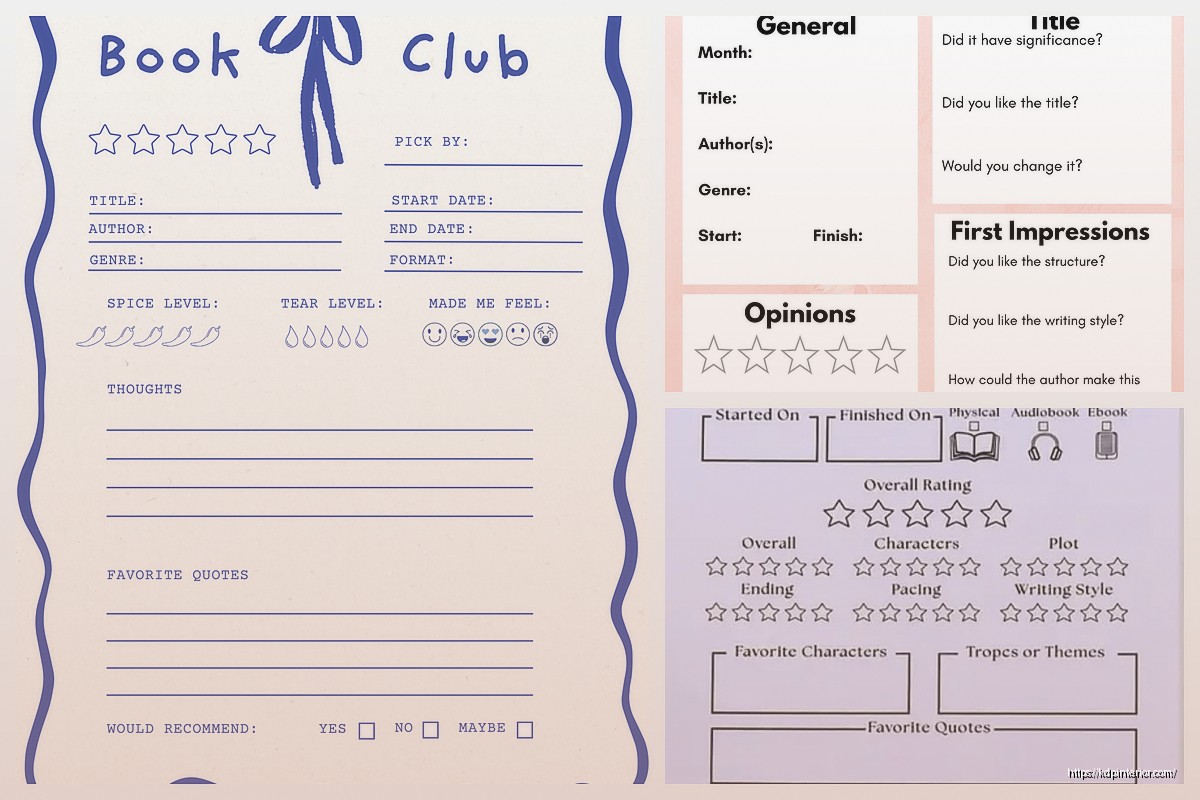 Book Club Template: Discussion Guide Format