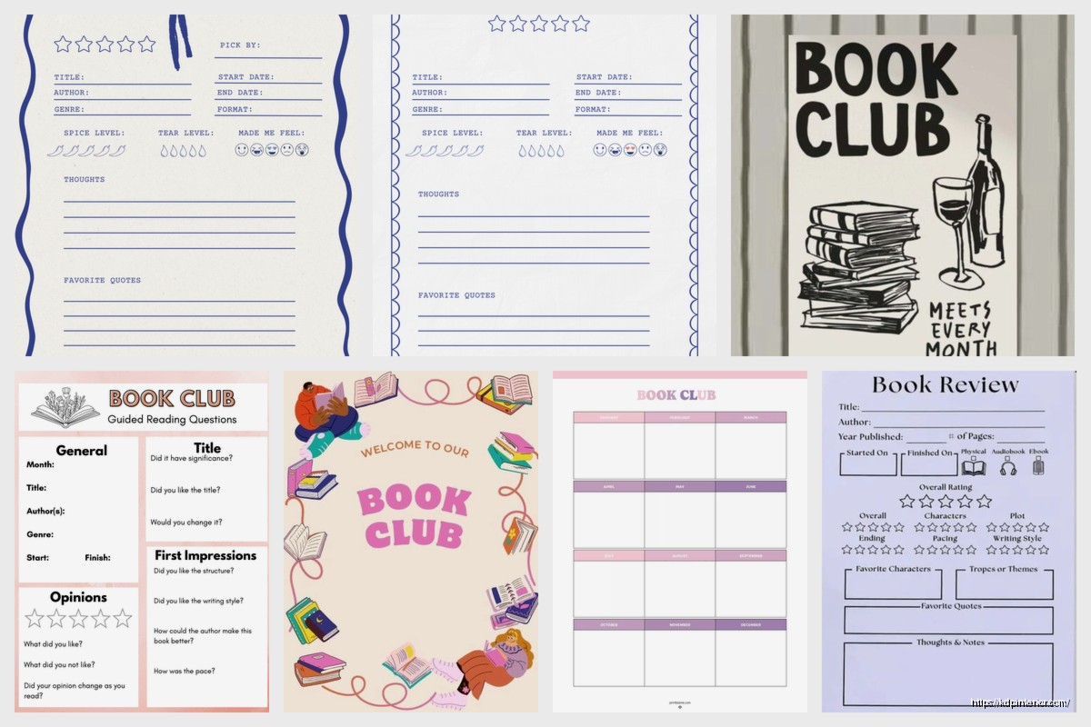 Book Club Template: Discussion Guide Format