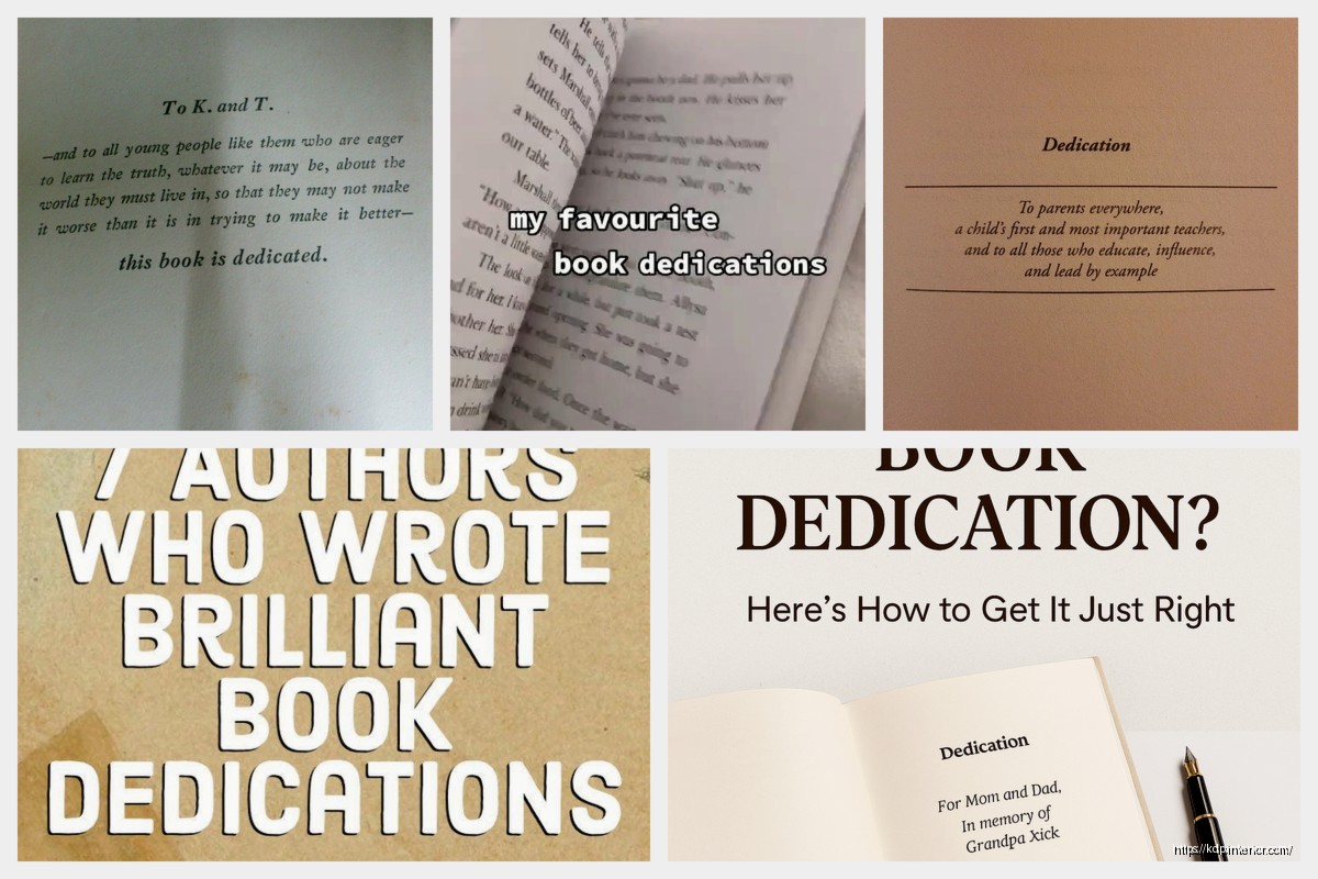 Book Dedication Examples: Front Matter Samples