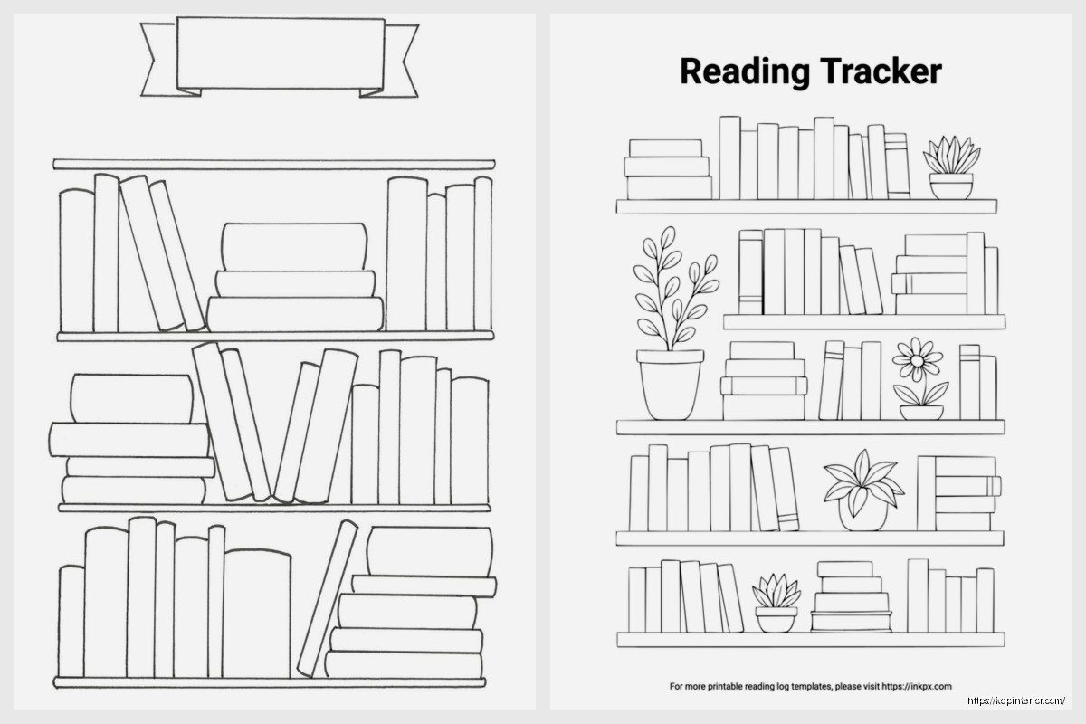 Book Journal Template: Reading Tracker Design