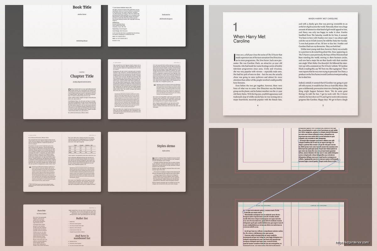 Book Layout Template: Interior Design Grids