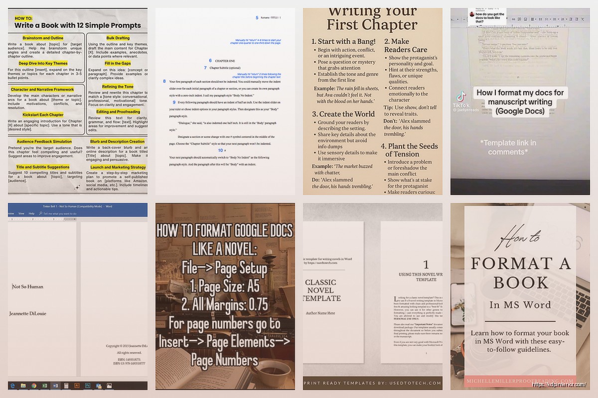 Book Manuscript Template Word: Microsoft Format