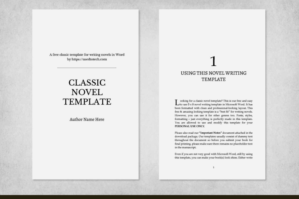 Book Manuscript Template Word: Microsoft Format
