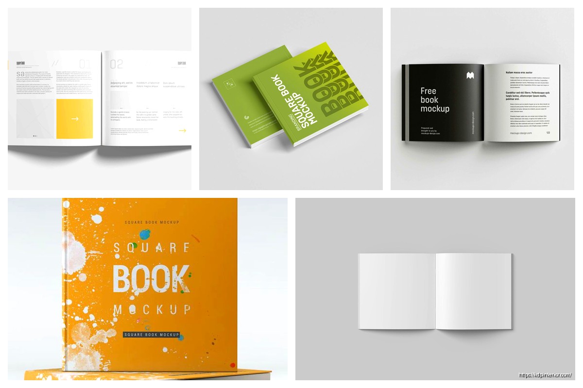 Book Mockup Square: Alternative Format Visuals