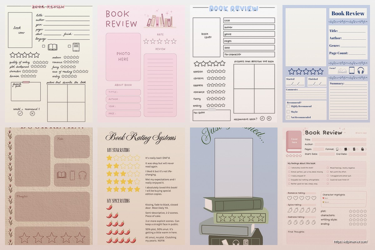 Book Rating Template: Review Scoring System