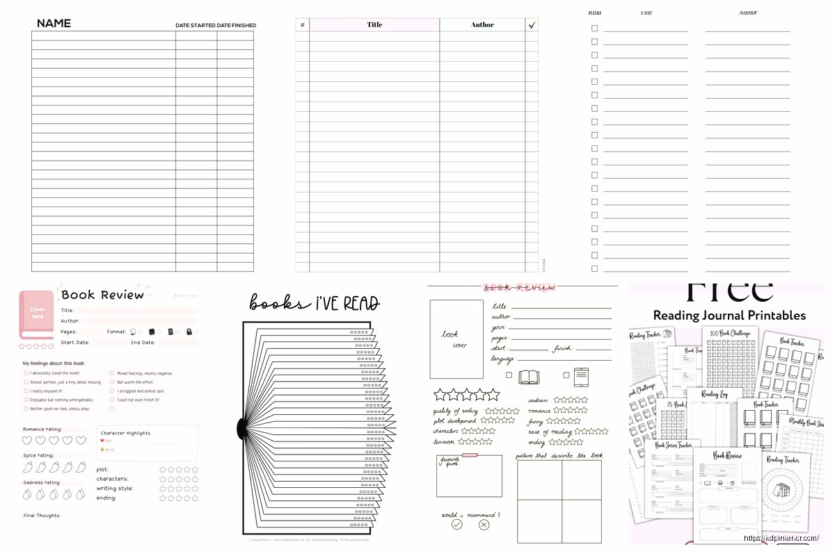 Book Reading List Template: TBR Organizer