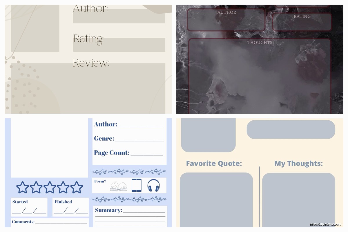 Book Review Template: Reader Engagement Format