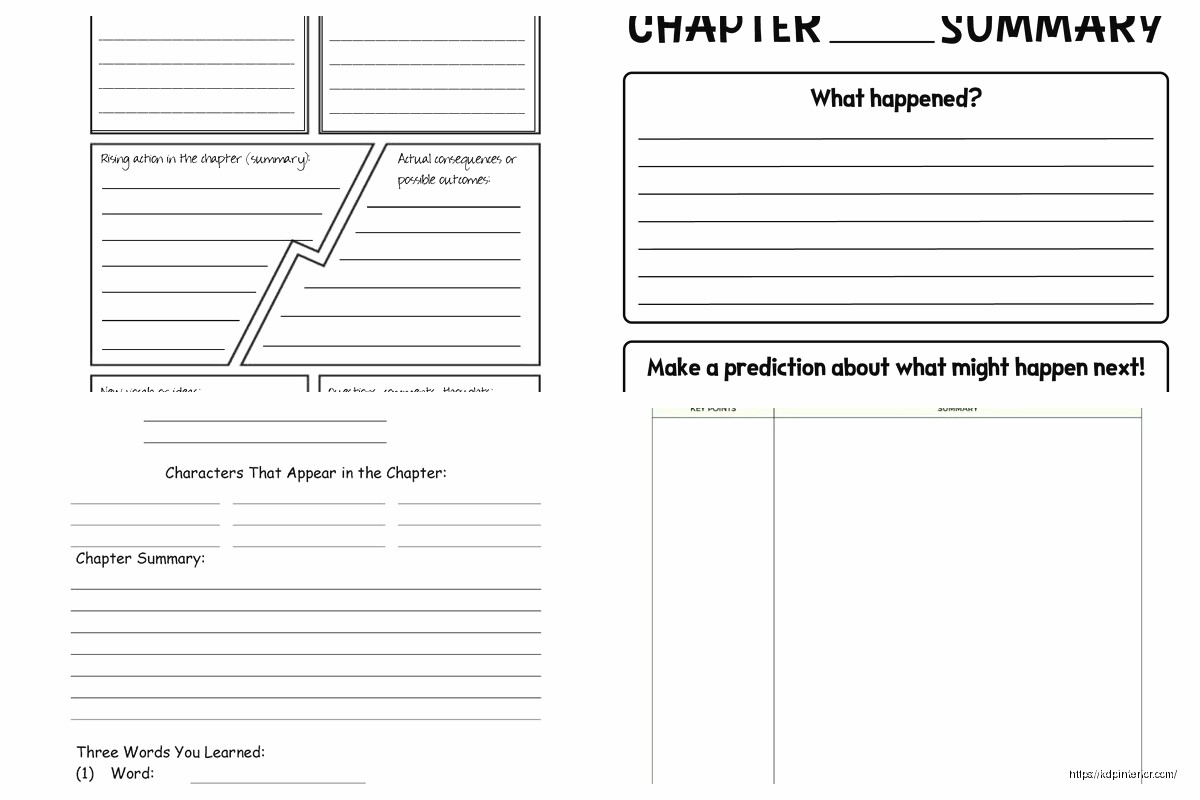Chapter Summary Template: Book Analysis Format