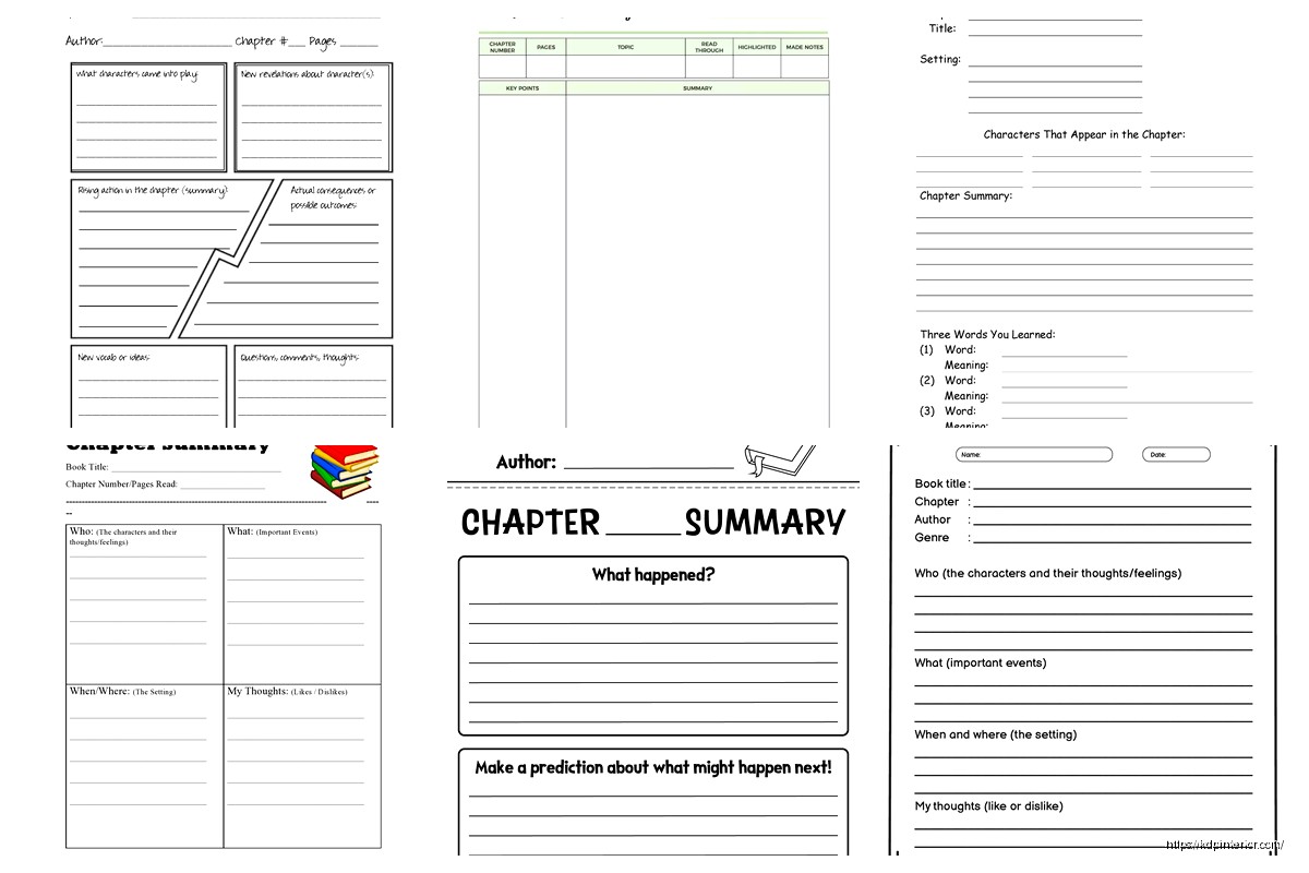 Chapter Summary Template: Book Analysis Format