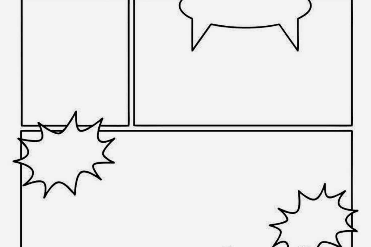 Comic Strip Template with Characters: Sequential Art