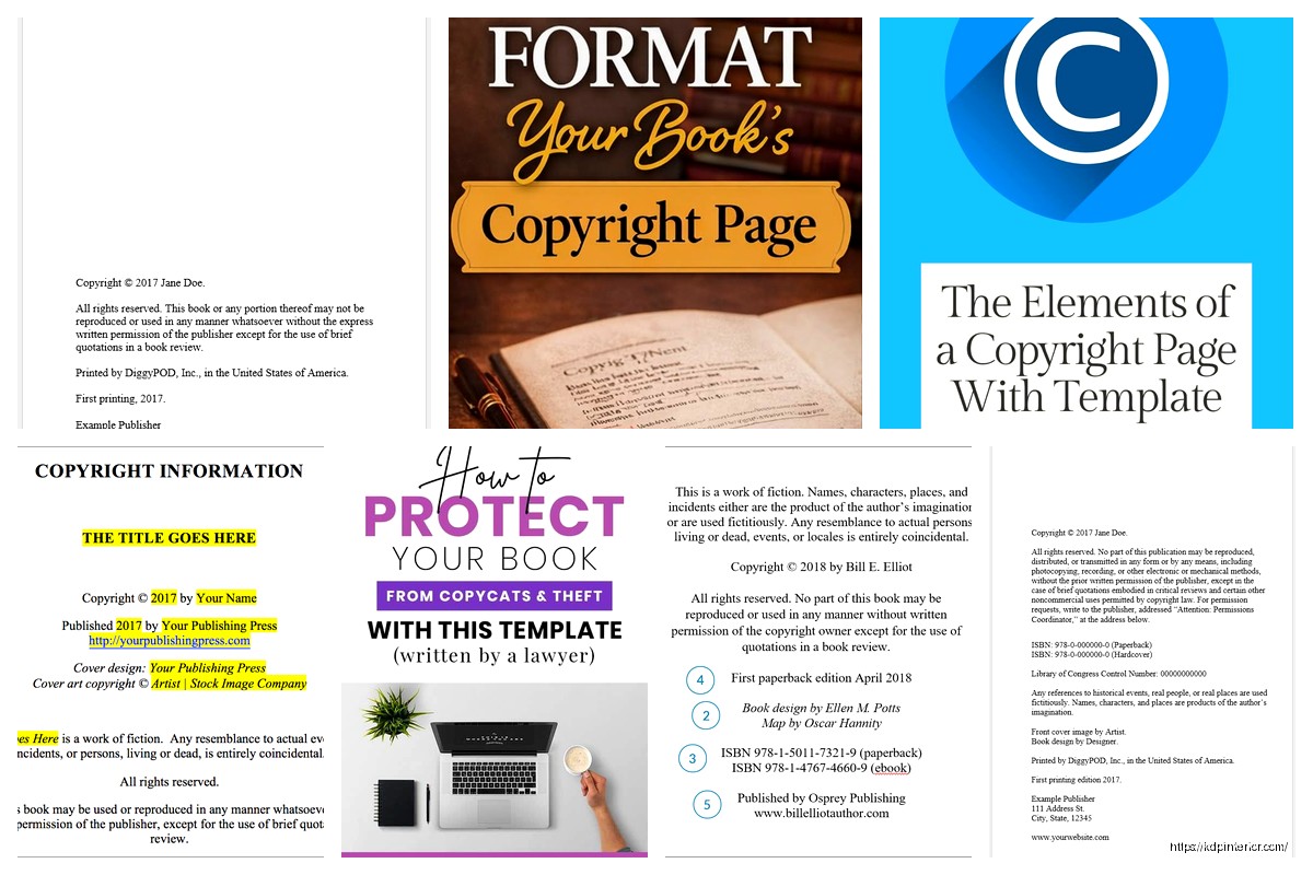 Copyright Page Example: Legal Page Samples