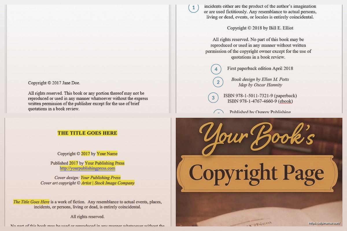 Copyright Page Example: Legal Page Samples