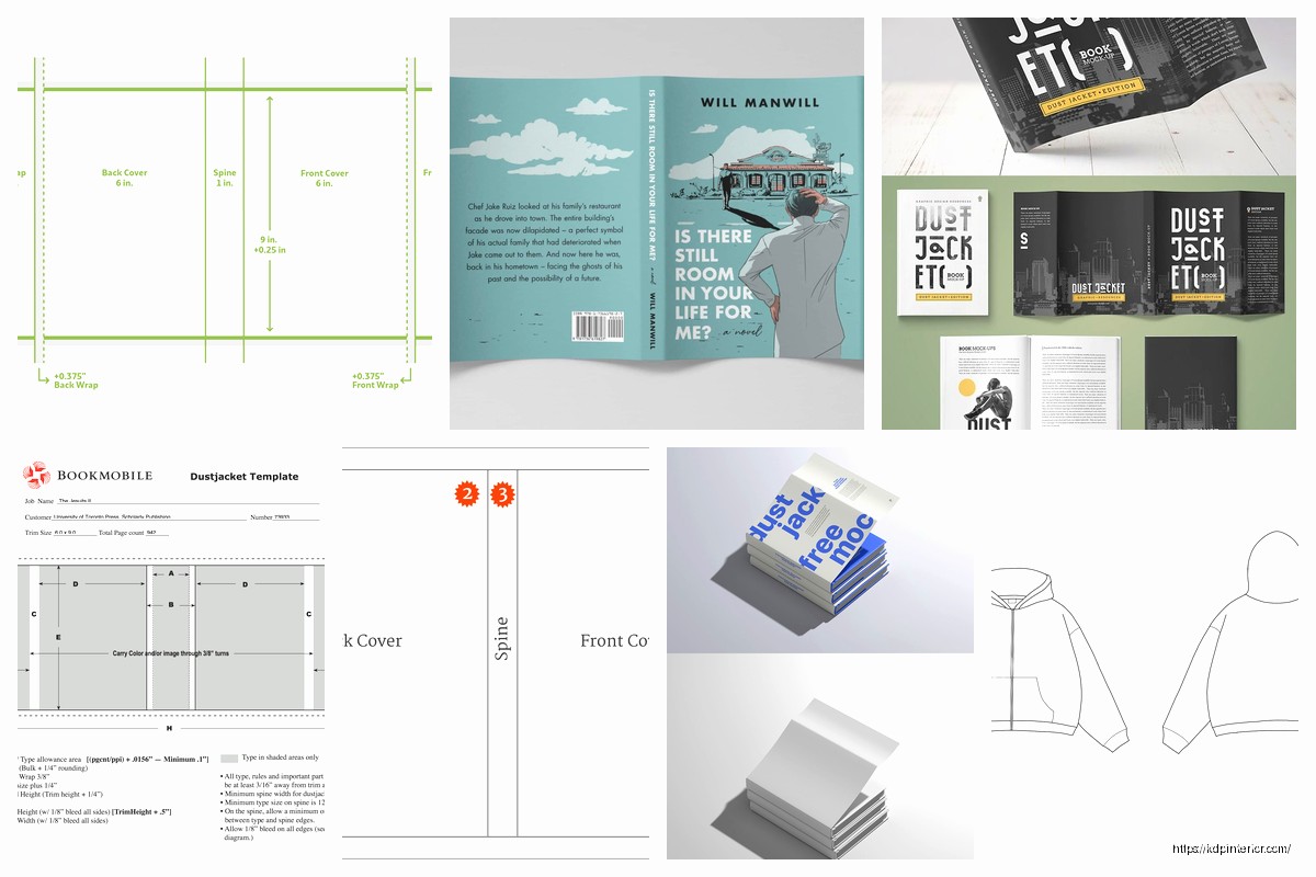 Dust Jacket Template: Hardcover Wrap Design