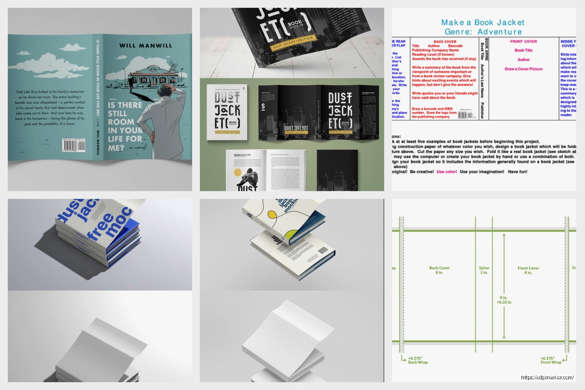 Dust Jacket Template: Hardcover Wrap Design