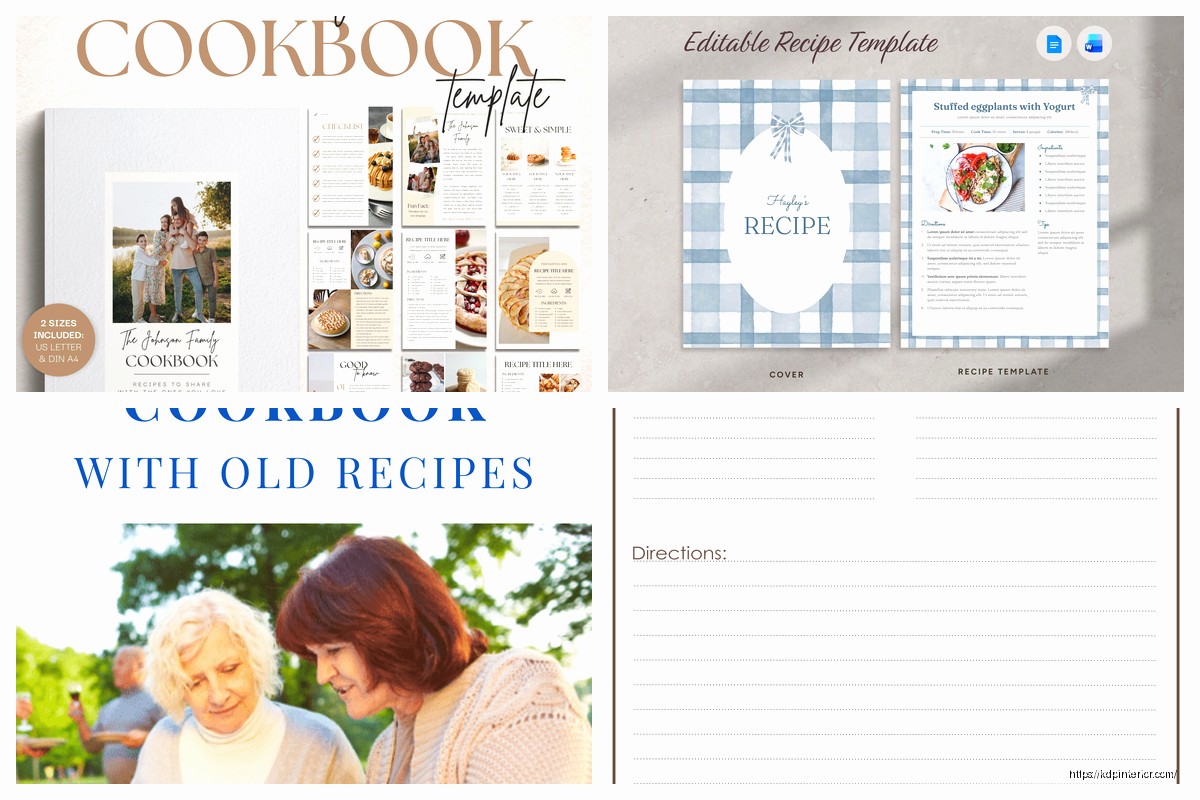 Family Cookbook Template: Heritage Recipe Books