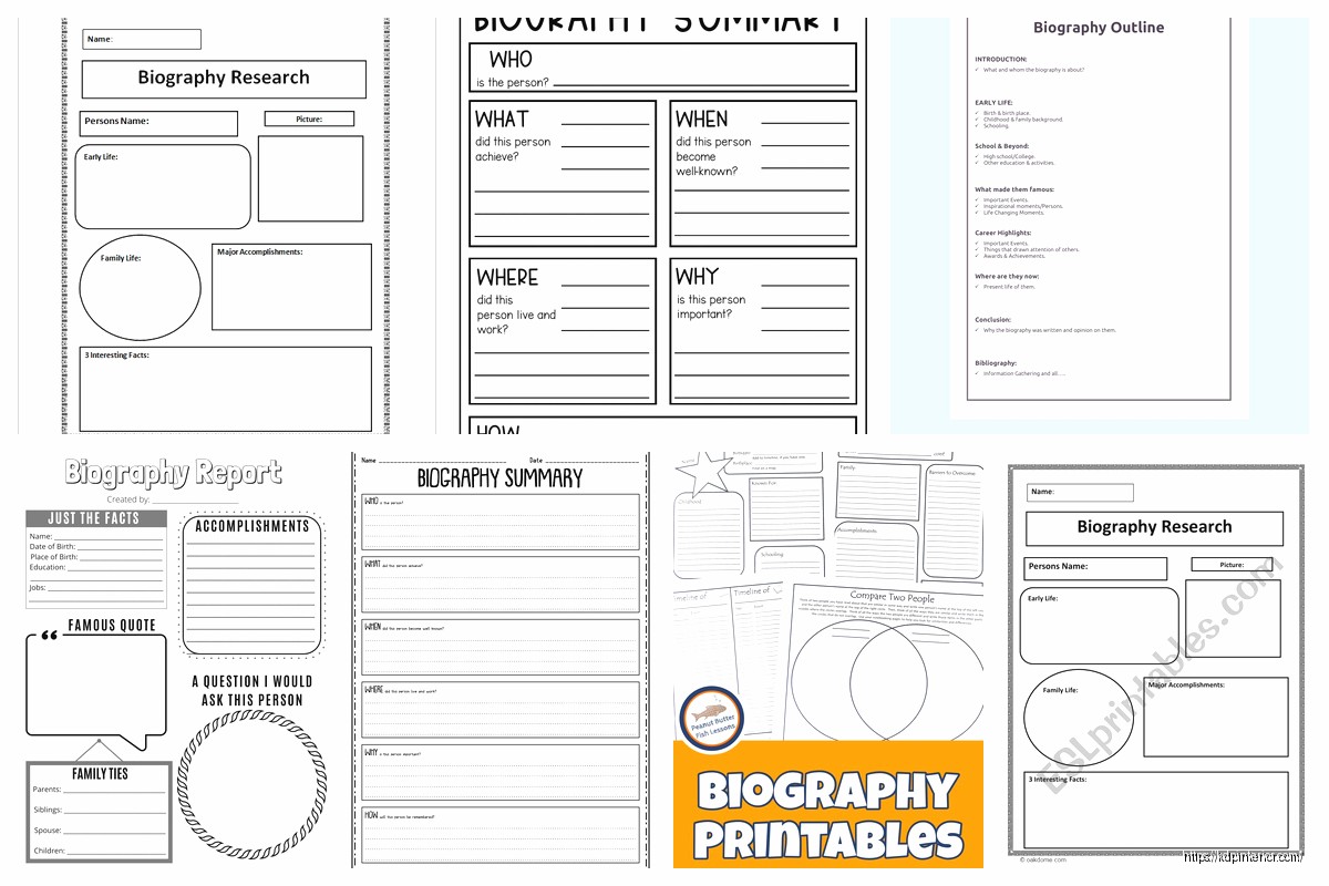 Free Biography Template: Author Bio Downloads