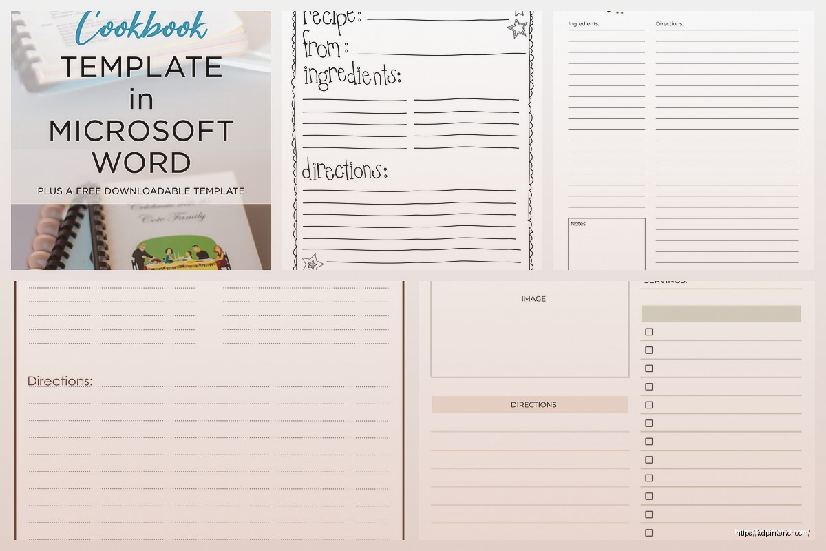 Free Cookbook Template: Recipe Book Downloads