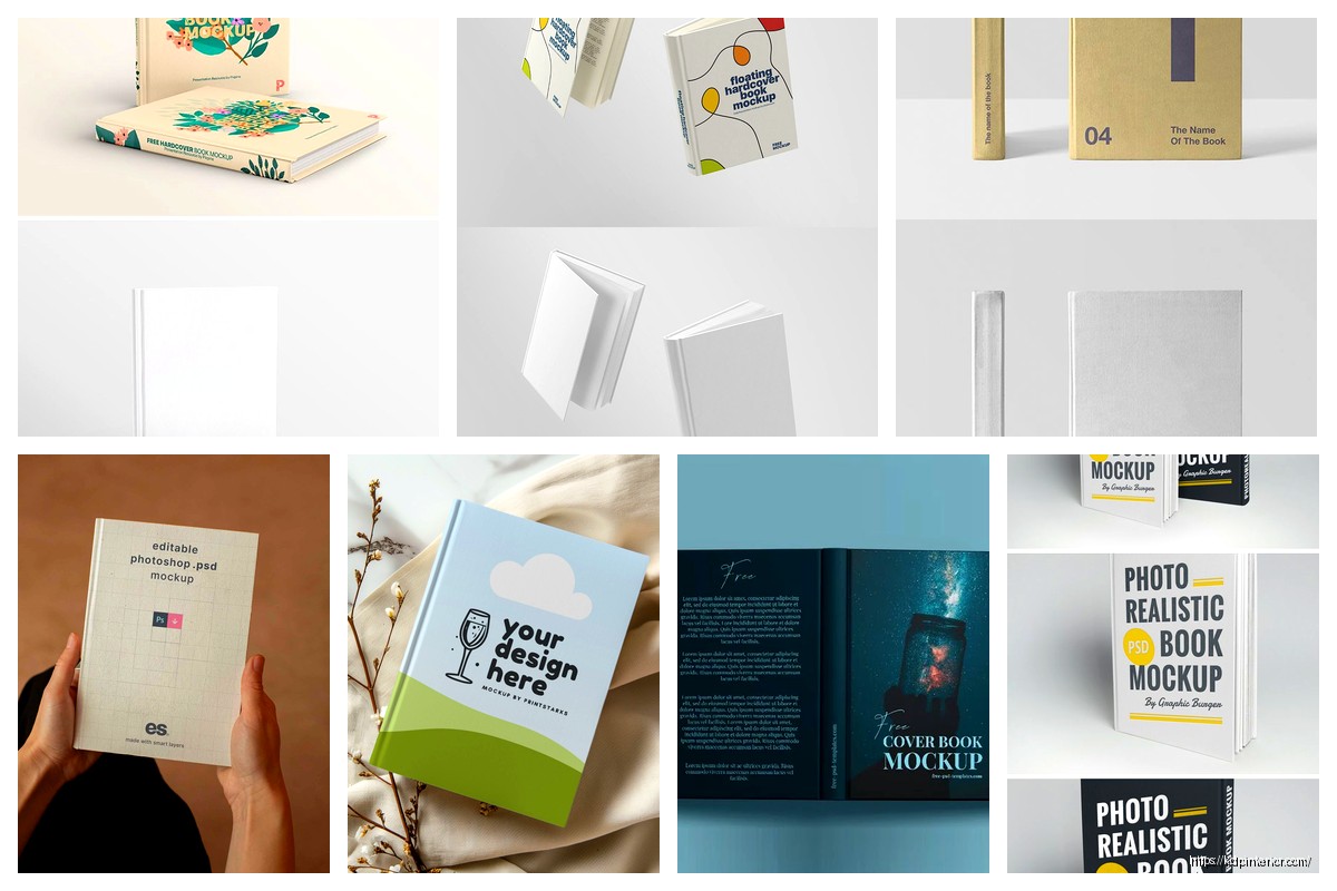 Hardcover Book Mockup: Premium Format Visuals