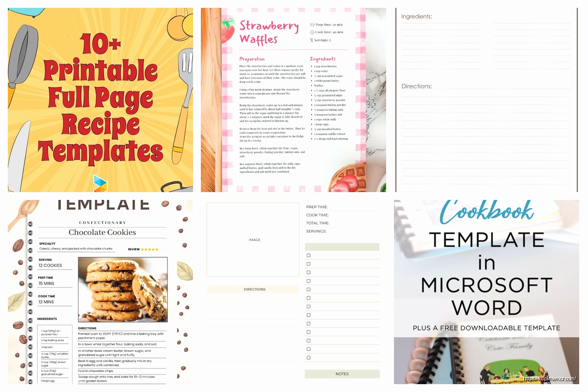 Homemade Cookbook Template: Family Recipe Books