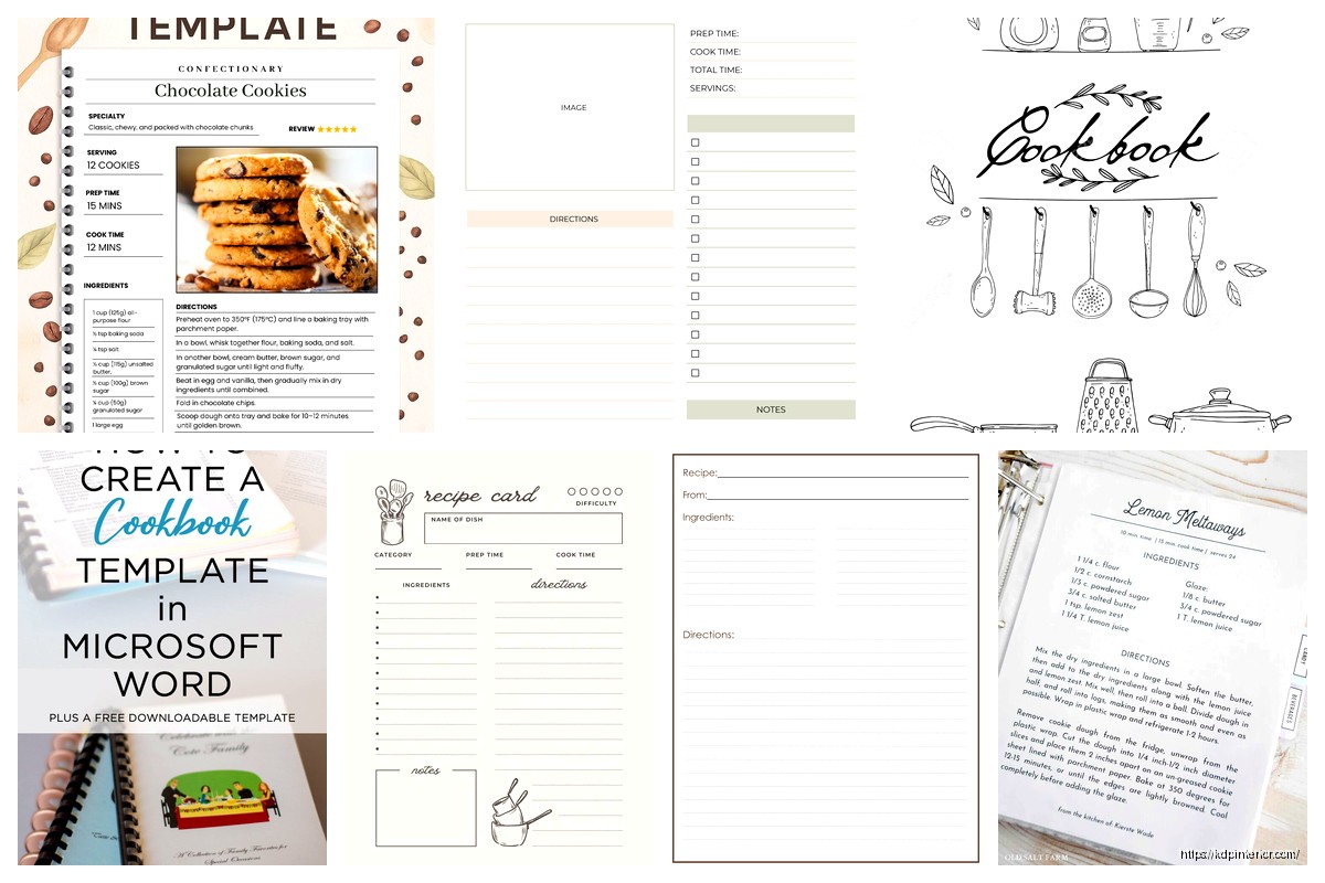 Homemade Cookbook Template: Family Recipe Books