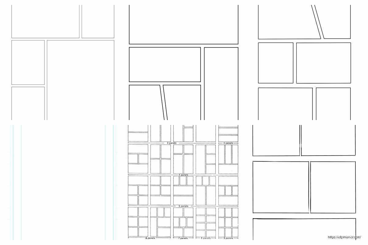 Manga Page Template: Japanese Comic Layout