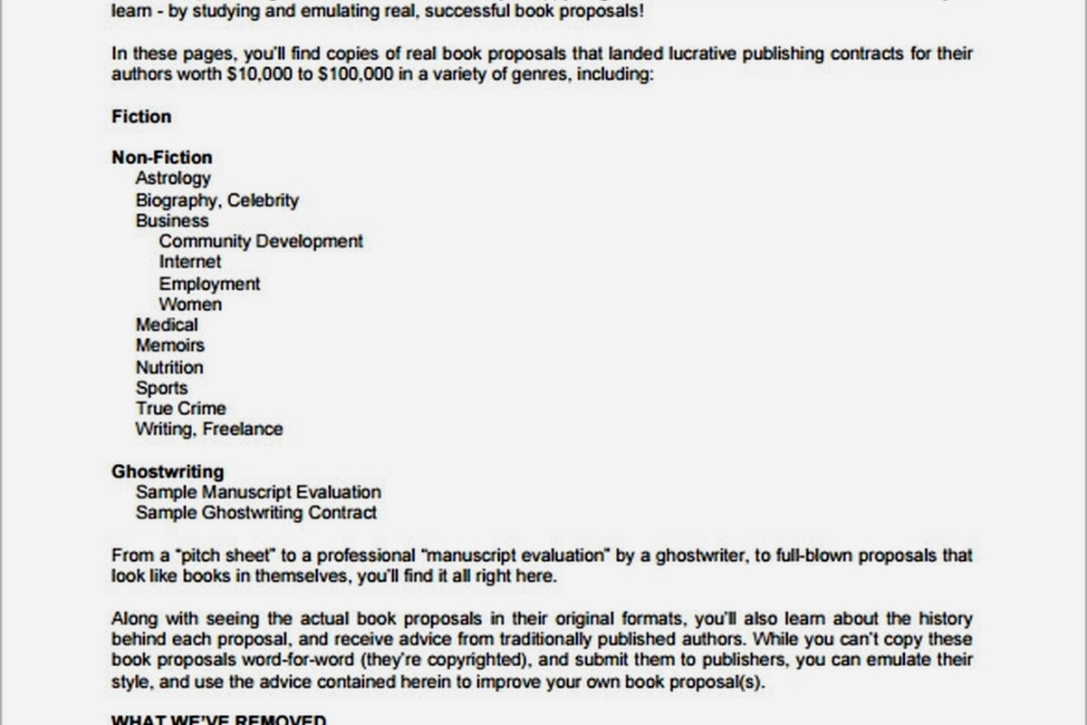 Nonfiction Book Proposal Template: Traditional Publishing