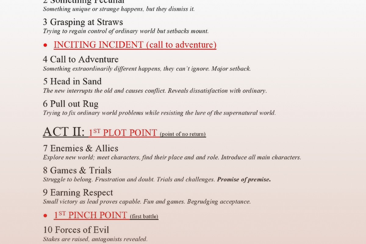 Novel Outline Example: Story Structure Sample