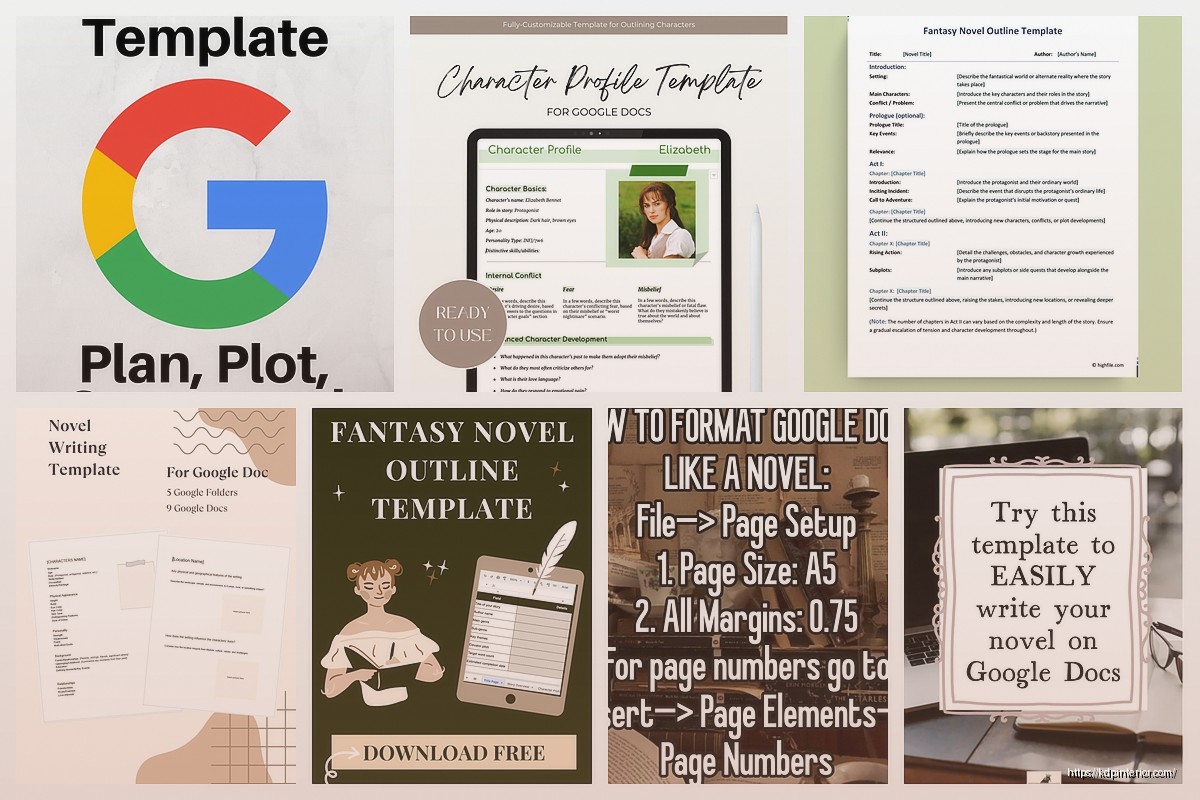 Novel Outline Template Google Docs: Fiction Planning